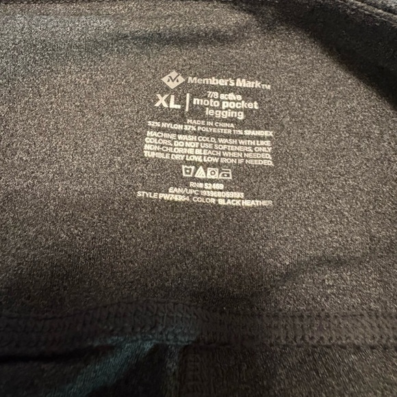 Women’s Gray 7/8 Moto Pocket Leggings Size XL - Picture 3 of 6